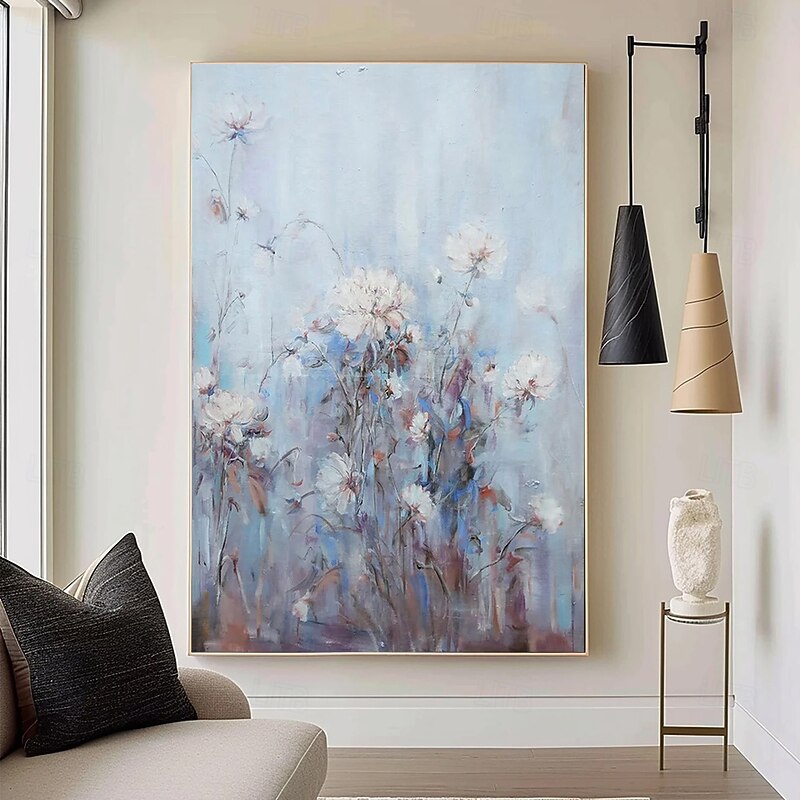 Oil Painting Handmade Hand Painted Wall Art Abstract Flower Canvas Painting Home Decoration Decor Stretched Frame Ready to Hang2