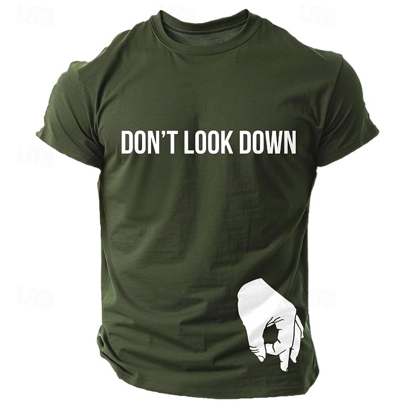 Men's Letter Printed Funny T Shirt Tee Top 100% Cotton Short Sleeve Graphic Shirt Black Army Green Dark Blue Comfortable Tee Street Sports Outdoor Fashion Designer Clothing3