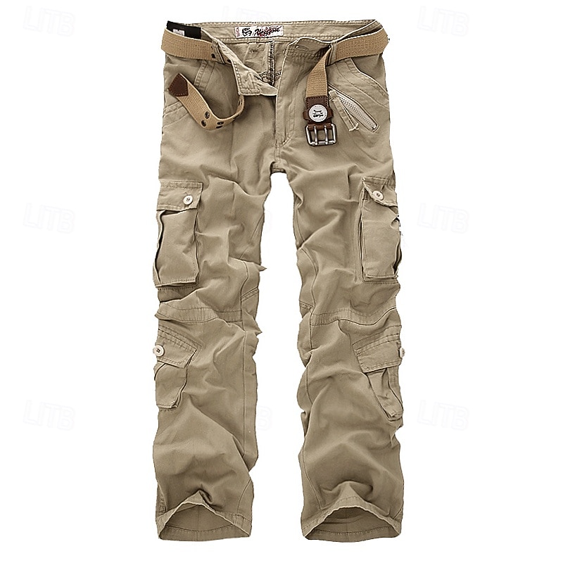 Men's Cargo Pants Tactical Pants Trousers Buttons Multi Pocket Camo Plain Wearable Outdoor Daily Camping & Hiking Fashion Classic Yellow camouflage Grass Green 10