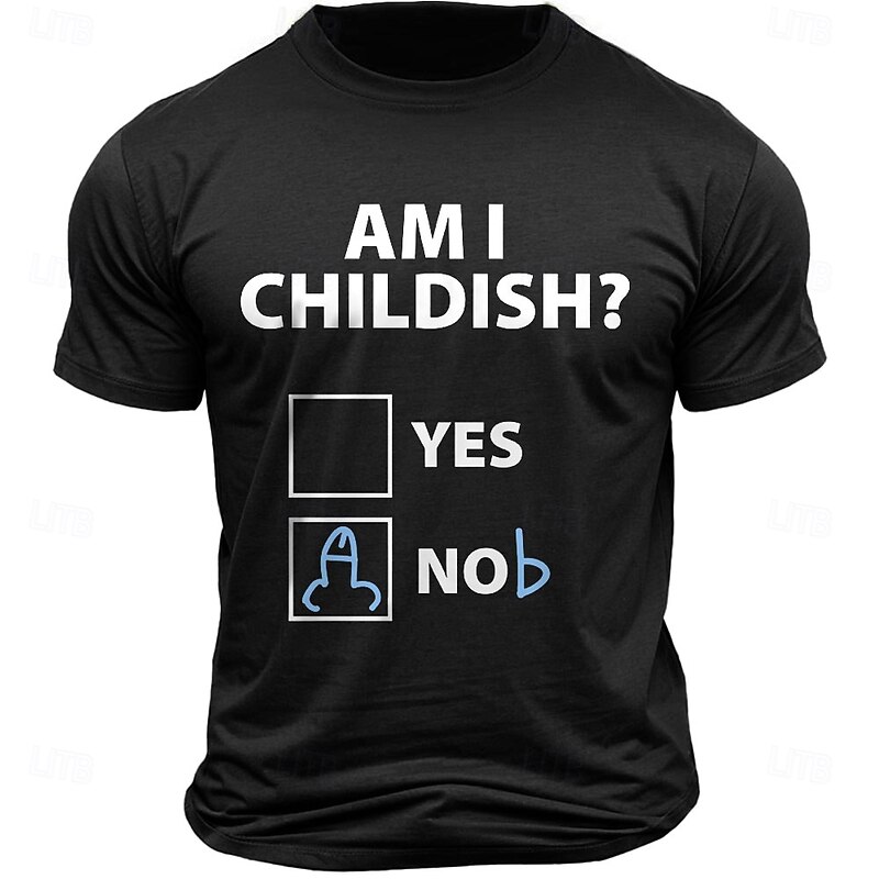 Men's Letter Printed Funny T Shirt Tee Top 100% Cotton Short Sleeve Graphic Shirt Black Dark Grey Army Green Comfortable Tee Street Sports Outdoor Fashion Designer Clothing3