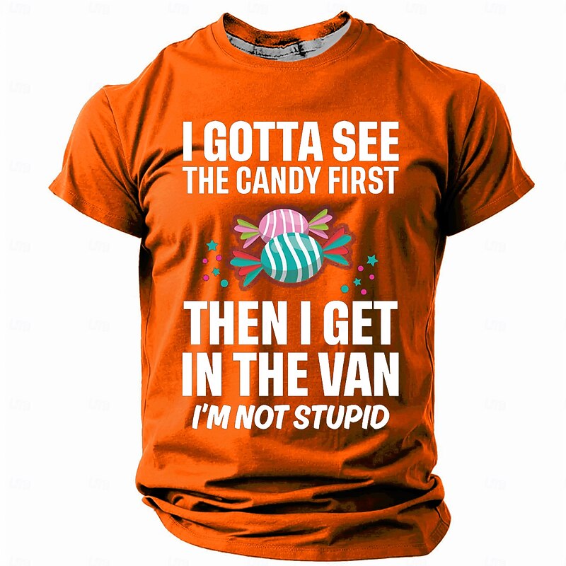 Men's Funny Slang T Shirt Short Sleeve T shirt 3D Print Crew Neck Shirt Retro Vintage Casual Street Style Sports Outdoor Holiday Going out Black Blue Orange Spring & Summer Clothing Apparel S M L XL4