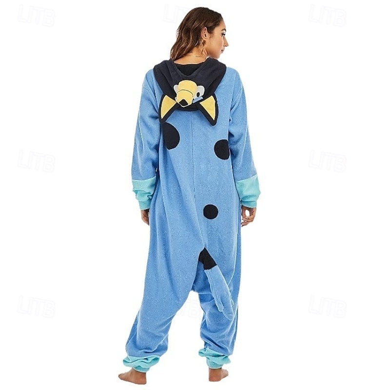 Adults' Animal Onesie Costume Carnival Costume Cartoon Blue Dog Onesie Pajamas Kigurumi Pajamas Charm Funny Costume For Men and Women Carnival Cartoon2