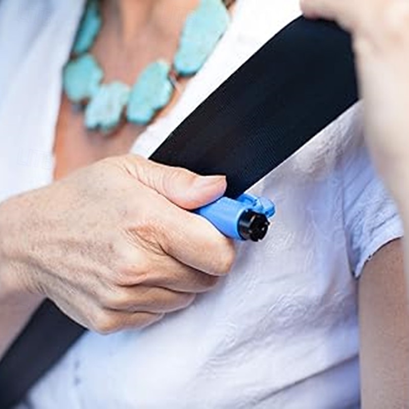 6Pcs Car Window Breaker Tool Keychain3 in 1 Glass Breaker and Seatbelt Cutter & Survival Whistle Emergency Keychain Car Escape Tool Applicable to All Cars Car Accessories4