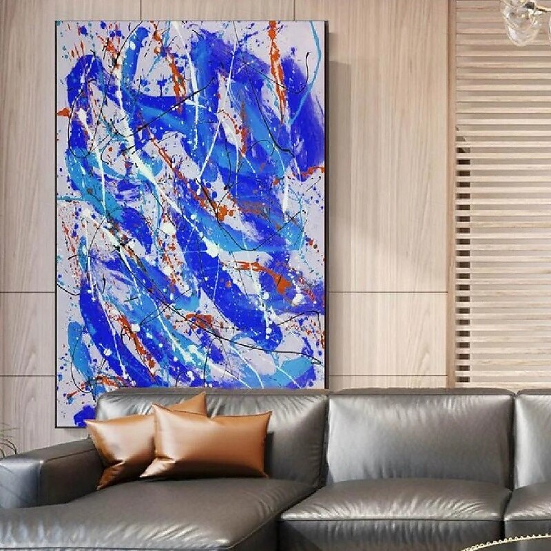 Large Painting handmade Abstract oil painting hand painted Beige Blue and White Painting handmade Blue wabi sabi artwork oil painting hand painted Textured Oil Painting Beige Oil Painting Modern decor4