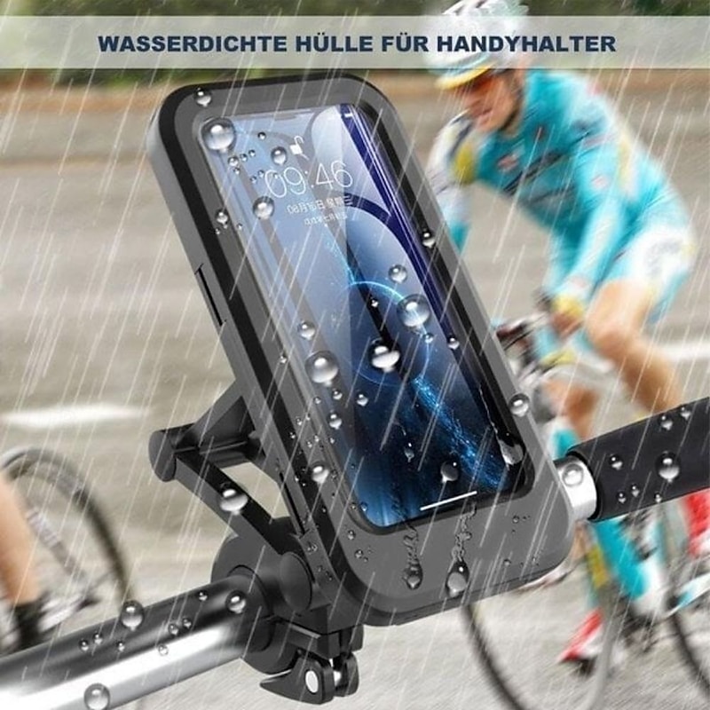 Waterproof Bicycle & Motorcycle Phone Holder - Shockproof & Scratch-Proof, 360 Adjustable, Universal for 6.7-Inch Phones, Easy Install with Quick Release Buckle