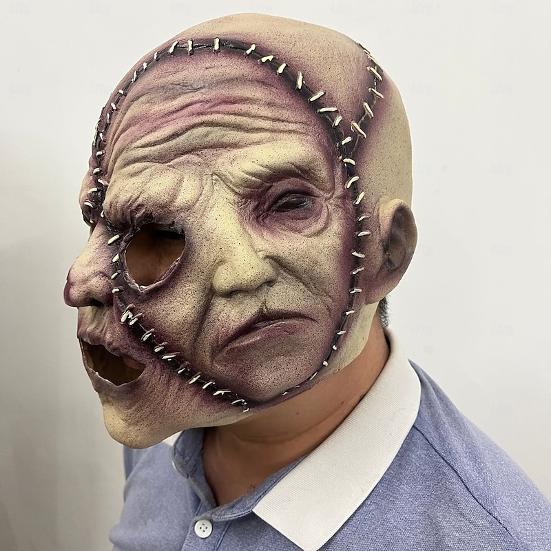 Zombie Killer Halloween Mask Full Head Halloween Scary Costume Adults' Men's Halloween Carnival Performance Party Easy Halloween Costumes Dress Up4