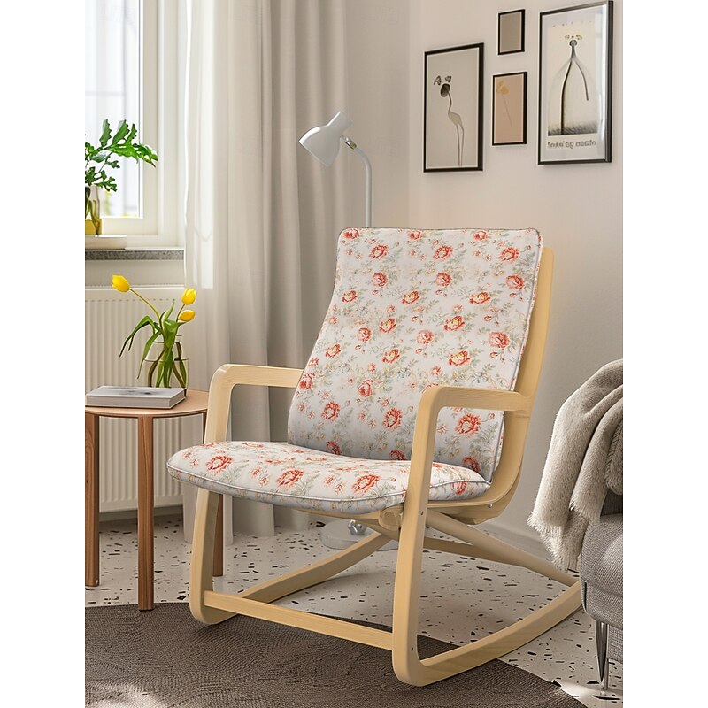 Chair Cushion Cover 100% Cotton without Pillow Floral Quilted Slipcovers POcover LITB PRIME cover 9