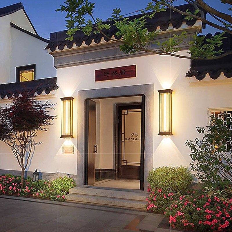 Outdoor Wall Lamp 50/70cm Modern and Simple Outdoor Waterproof Stainless Steel Acrylic 1PCS LED Hanging Wall Lamp, Suitable for Communities, Villas, Courtyards, Hotels, Gardens Wall Sconce2