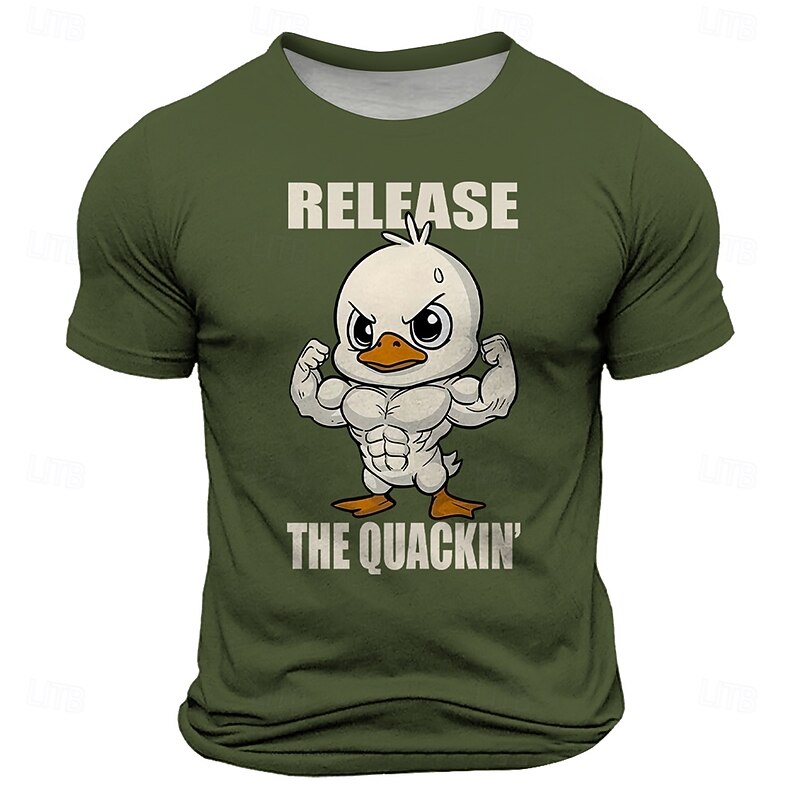 Men's Animal Funny T Shirt Short Sleeve T shirt 3D Print Crew Neck Shirt Cool Daily Animals Party Street Holiday Black Blue Orange Summer Spring Clothing Apparel S M L XL XXL XXXL3