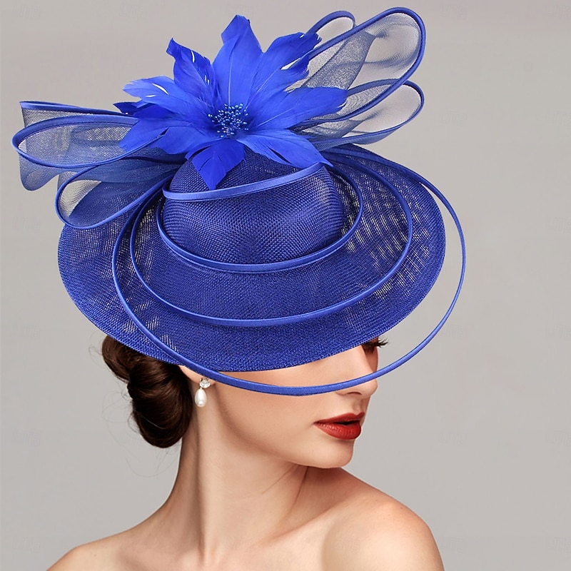 Fascinators Net Saucer Hat Wedding Horse Race Ladies Day Melbourne Cup With Cap Flower Headpiece Headwear4