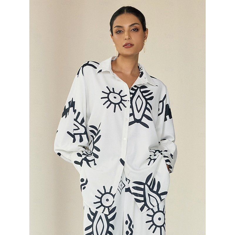 Abstract Art White Raglansleeve Shirts