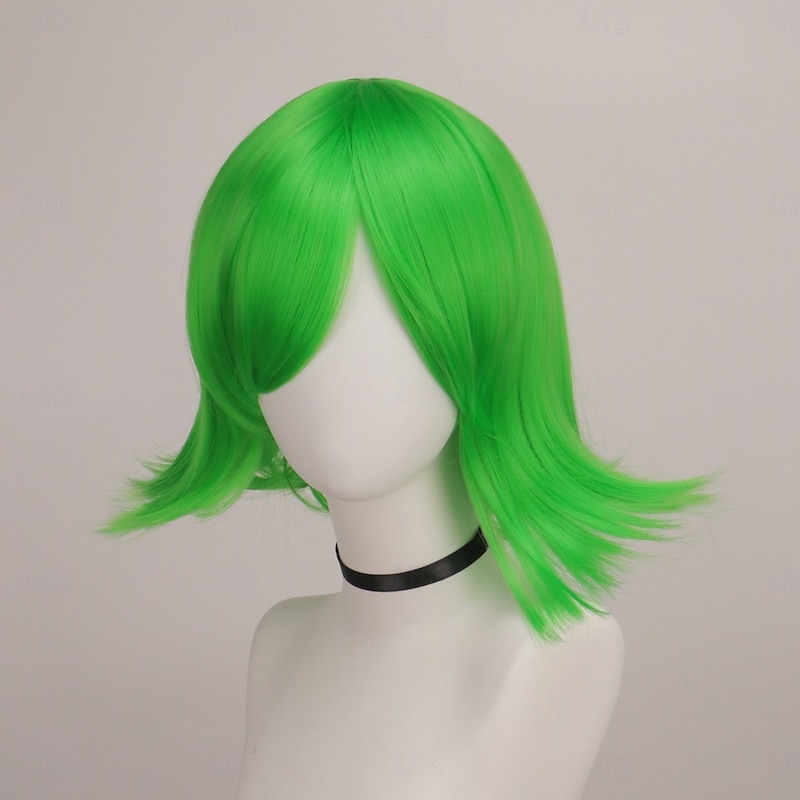 Cosplay Costume Wig Inside Out 2 Straight Short Bob Wig Short Embarrassment Ennui Disgust Envy Sadness Synthetic Hair Kid's Multi-color St.Patrick's Day Wigs Halloween Wigs2