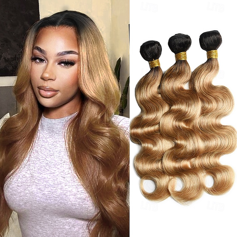 Brazilian Human Hair Bundle T1B/30# Body Wave Human hair 14-28 Inches 300g Colorful 3 Bundles