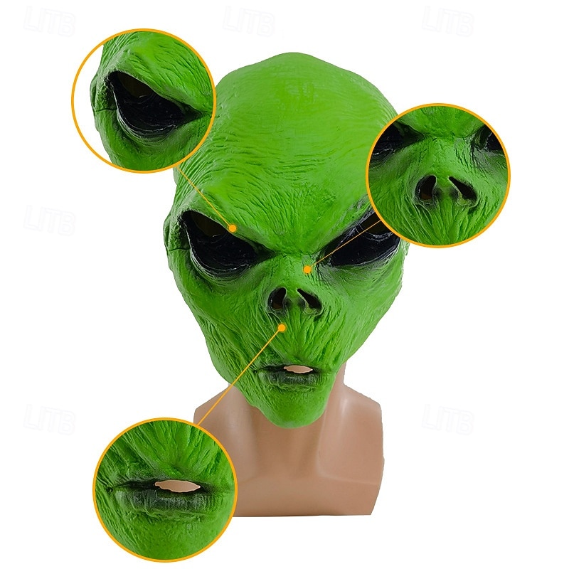 Alien Halloween Mask Halloween Props Carnival Mask Scary Costume Adults' Men's Women's Halloween Carnival Easy Halloween Costumes Dress Up3
