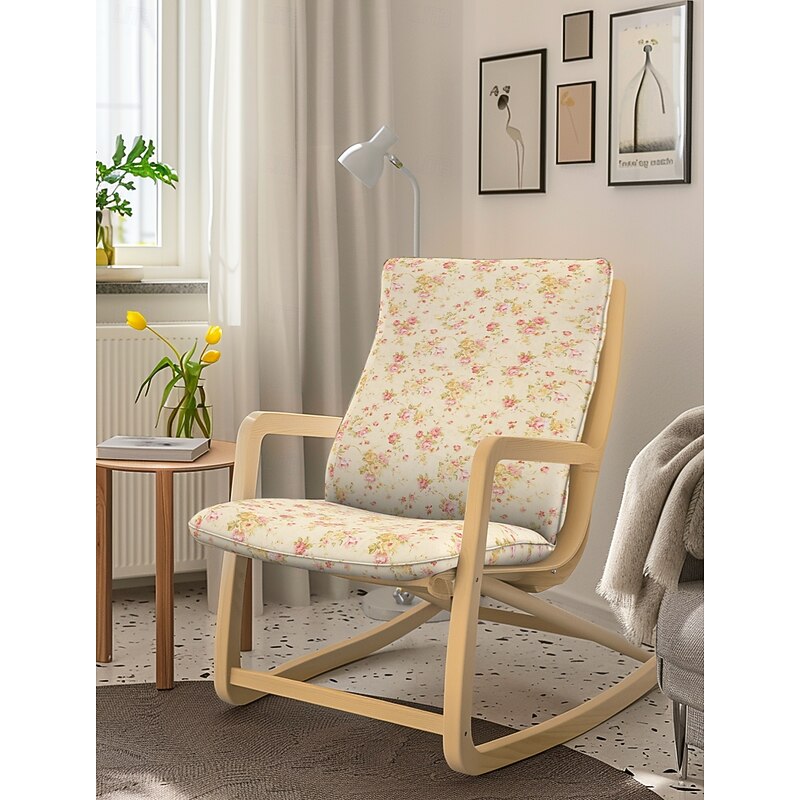 Chair Cushion Cover 100% Cotton without Pillow Floral Quilted Slipcovers POcover LITB PRIME cover 7