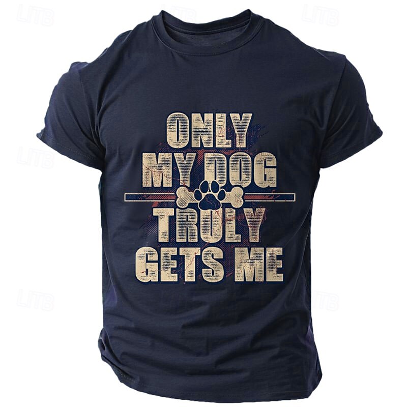 Men's Dog Funny Letter Print T Shirt Tee Top 100% Cotton Short Sleeve Graphic Shirt Black Red Army Green Comfortable Tee Street Sports Outdoor Fashion Designer Clothing4