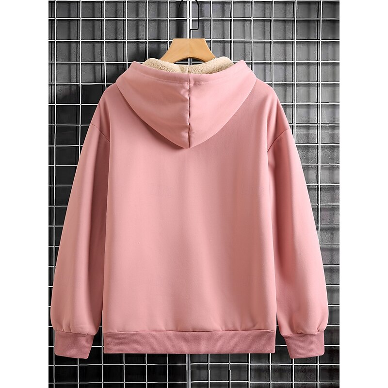 Women's Hoodie Sweatshirt Fleece Plain Street Dailywear Pocket Casual Comfrt Hoodie Long Sleeve Micro-elastic Fall Winter Fall & Winter Comfrt Breathable Soft Fabric 12