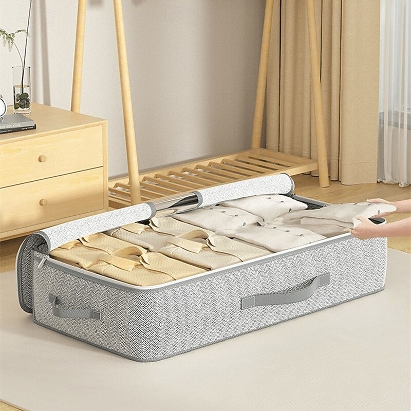 Fabric Storage Box with Clear Window – Quilt, Clothing, and Miscellaneous Organizer Bag2