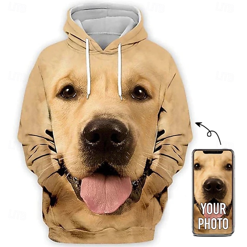 Unisex Custom Hoodies Graphic Prints 3D Print Basic Casual Spring &  Fall Streetwear Hoodie Personalized Valentine Gift Custom Made sweatshirt2