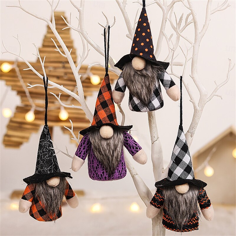Forest Pendant Hat Light Halloween Ornament Desktop Decor Doll Festival Scene Props Diy Gift Decoration
