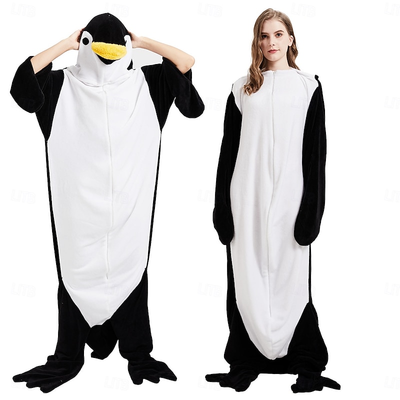 Adults' Animal Onesie Costume Carnival Costume Cartoon Penguin Onesie Pajamas Kigurumi Pajamas Charm Funny Costume For Men and Women Carnival Cartoon