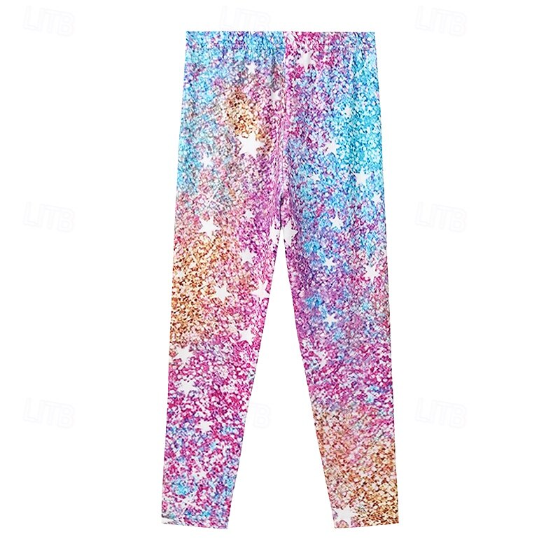 Girls' 3D Graphic Leggings Spring Fall Active Cute 3D Print Kids 3-12 Years Outdoor Vacation Sport Regular Fit3