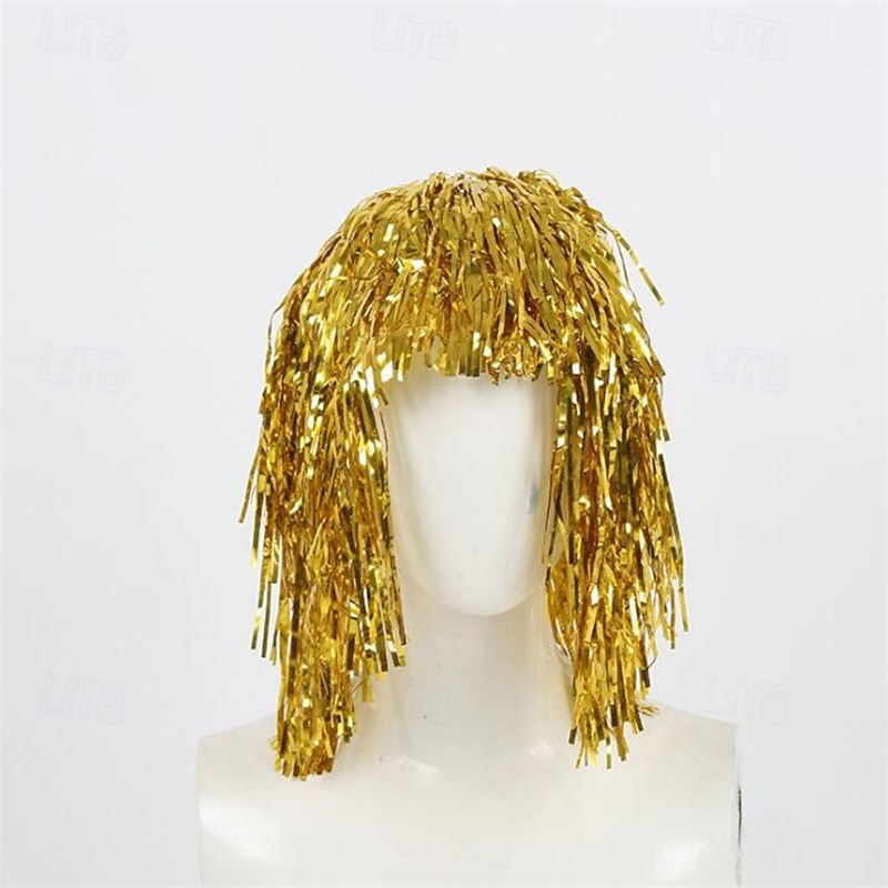 Colorful Shiny Hair Cosplay Queen Of Egypt Wig Carnival Party Costumes Prop Anime Dress Up Accessories Disco Masquerade Wig3