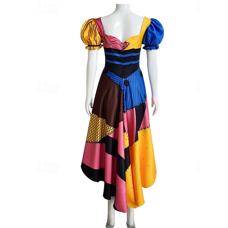 The Nightmare Before Christmas Sally Jack Skellington Halloween Group Couples Costumes Cosplay Movie Cosplay for Men's Women's Adults' Carnival Masquerade Event / Party Masquerade3