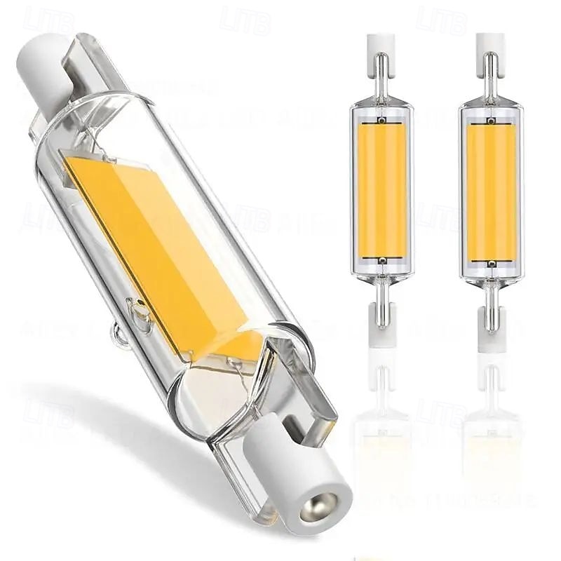 R7s LED Bulb Deep Dimmable No Flicker Glass Tube COB Bulb 78MM High Power R7S Corn Lamp J78 Replace Halogen Light 220V Lampshades4