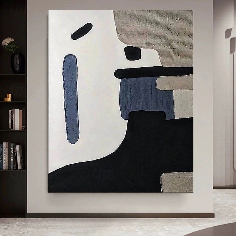 Beige Wabi Sabi oil painting handmade Wall Art Black Beige Abstract Painting Large Black Minimalist painting Wall Art Beige Textured Canvas Painting Neutral Wall Art Decor paintings4