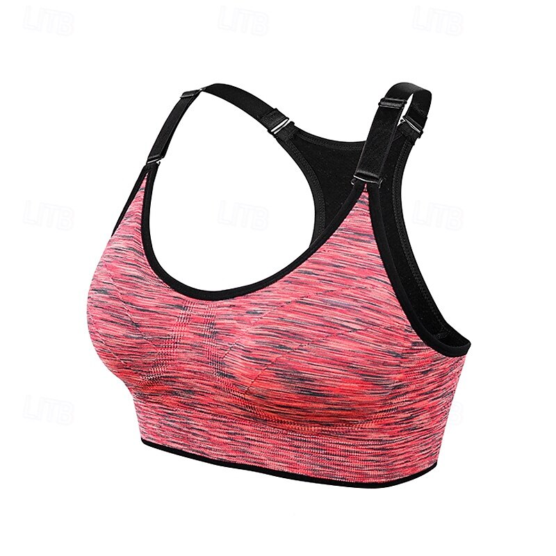 Women's Padded Bra Crew Neck Weight Loss Comfortable Freedom Racerback Sleeveless Light Support Sports Camo / Camouflage Sports Bra Bra Top For Gym Workout Dance Running Slim Activewear4