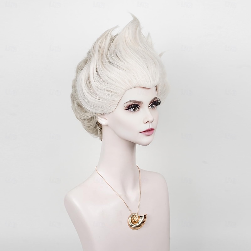 2 Tone Gray Cosplay Wig for Wicked Undersea Witch Cosplay for Women Carnival Costume Crazy Wig Hair (Only Wigs) Halloween Wigs2