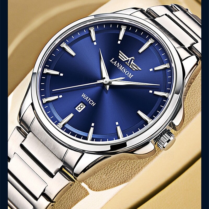 Brand Watch Trendy Fashion Sports Calendar Waterproof Fully Automatic Steel Strip Quartz Men's Bowl Watch3