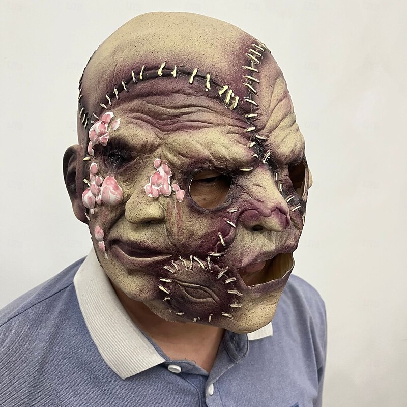 Zombie Killer Halloween Mask Full Head Halloween Scary Costume Adults' Men's Halloween Carnival Performance Party Easy Halloween Costumes Dress Up2