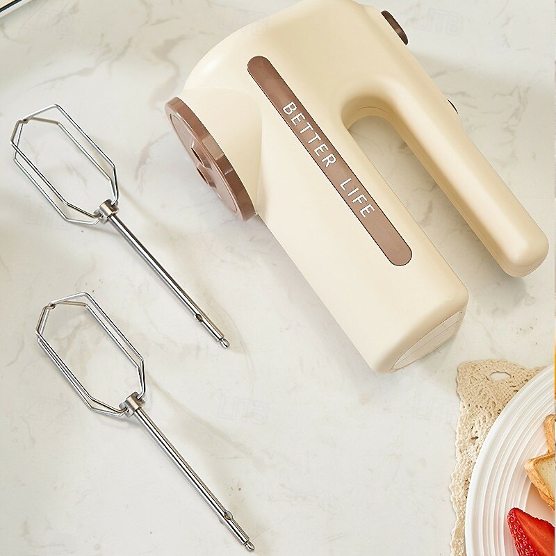 Double-end Rechargeable Wireless Automatic Mixing Stainless Steel Electric Egg Beater Hand Mixer Blender with Long Endurance Five Speed Control for Whipped Cream Cake Mixer3