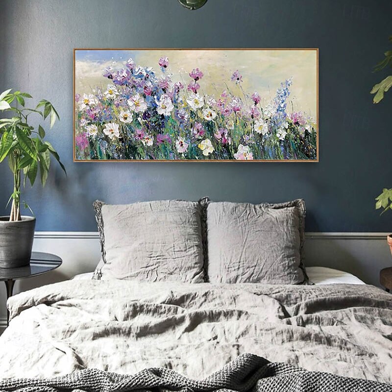 Mintura Handmade Flower Landscape Oil Paintings On Canvas Wall Art Decoration Modern Abstract Picture For Home Decor Rolled Frameless Unstretched Painting3