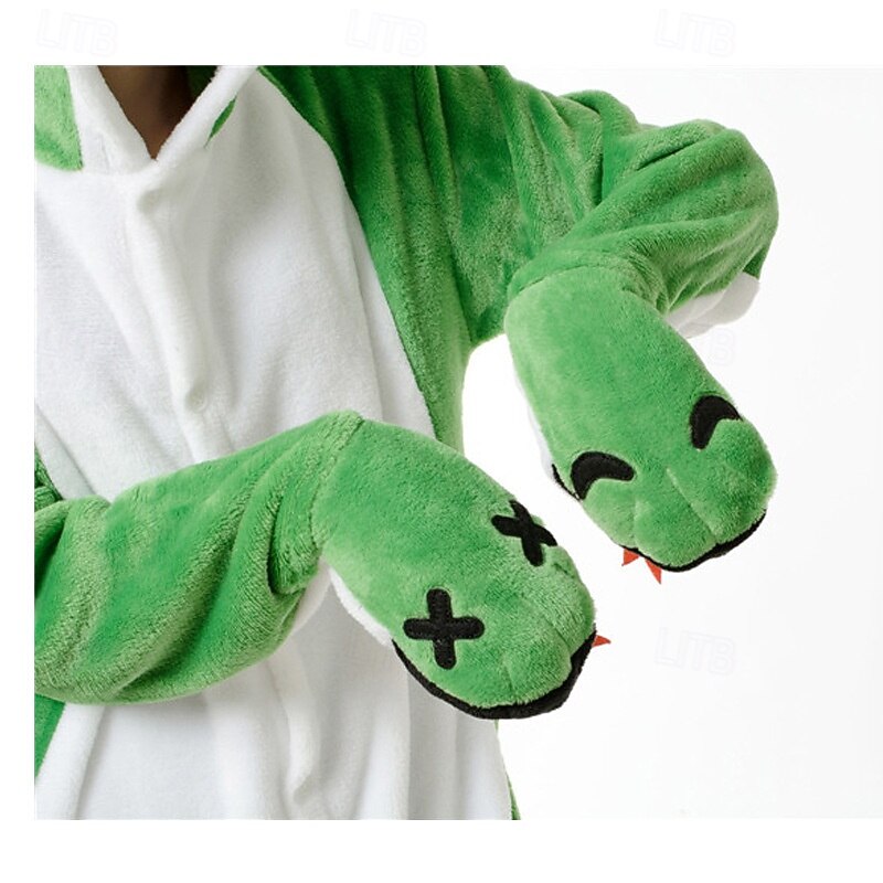 Couples Snake Kigurumi Pajamas Halloween Group Couples Costumes Kid's Adults' Unisex Funny Costume Party Home Wear Halloween Carnival Easy Halloween Costumes4