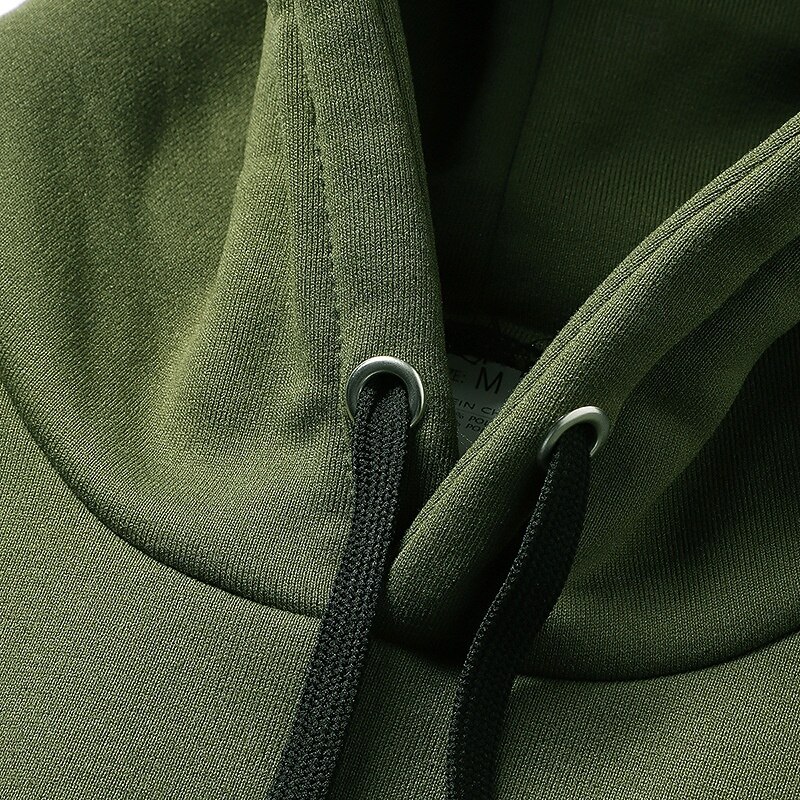 Men's Hoodie Army Green Hooded Color Block Patchwork Pocket Sports & Outdoor Daily Holiday Streetwear Basic Casual Spring &  Fall Clothing Apparel Hoodies Sweatshirts4