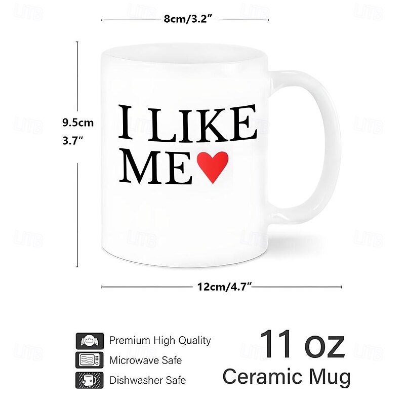 I Like Me Mug - Self-Love Coffee Cup with Inspirational Quote - Deadpool Movie Quote Mug - Positive Affirmation & Funny Gift2