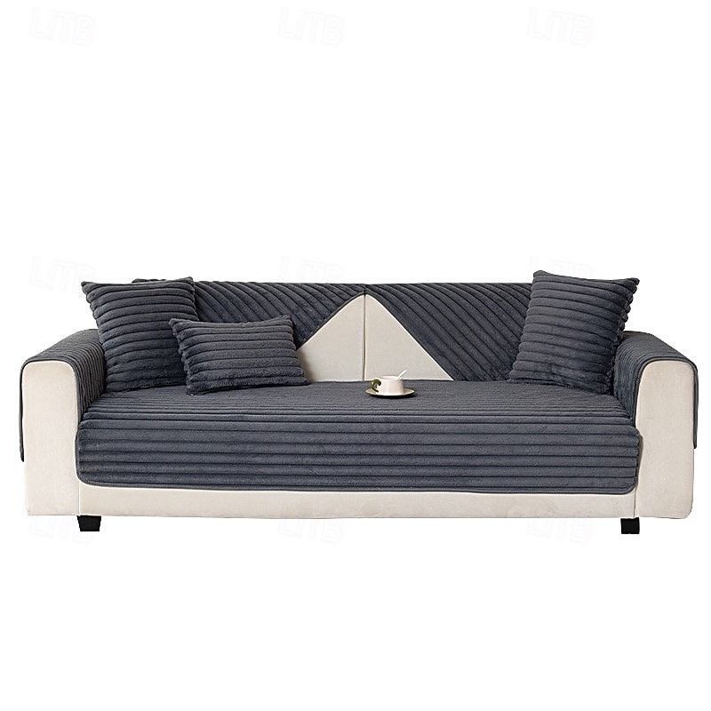 1pc Faux Rabbit Fur Couch Cover - Ultra-Soft and Luxurious Texture - Provides Cozy Warmth and Style - Protects Your Sofa from Spills, Stains, and Scratches - Easy to Install and Remove - Perfect for E3