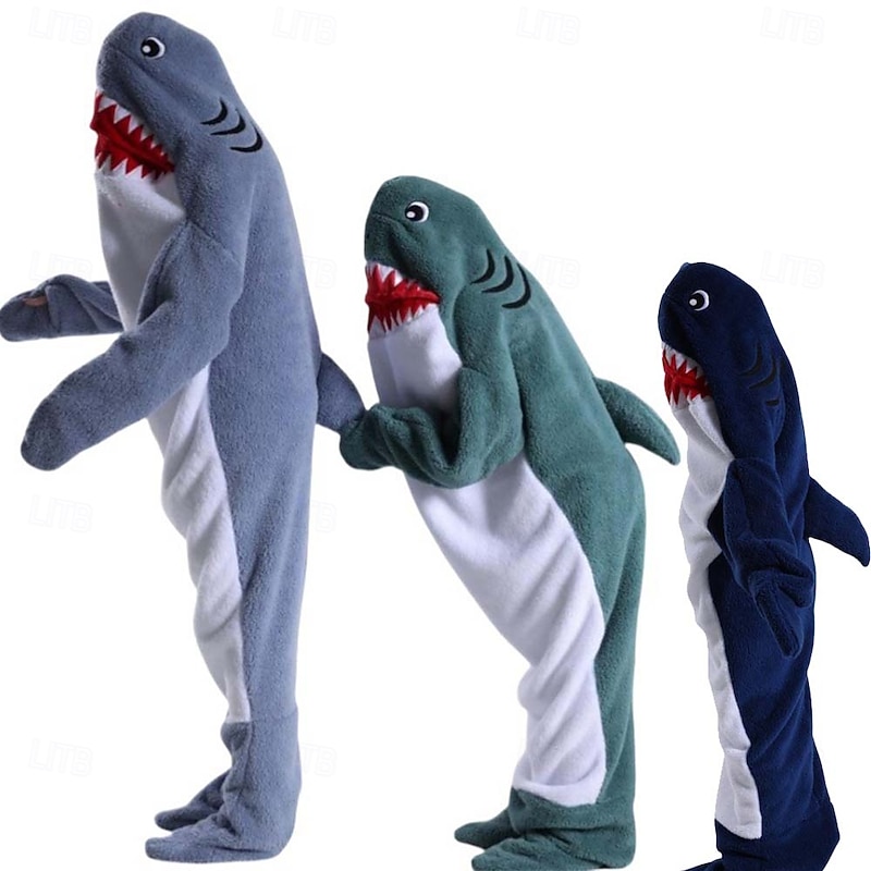 Couples Shark Halloween Group Family Costumes Sleeping Bag Kid's Adults' Unisex Funny Costume Party Home Wear Halloween Carnival Easy Halloween Costumes2