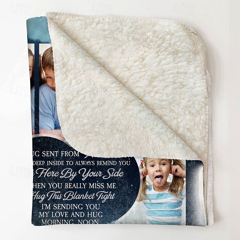 Customized Blanket Personalized Gifts Celestial Embraces Custom Photo Blanket to Preserve Your Precious Memories4