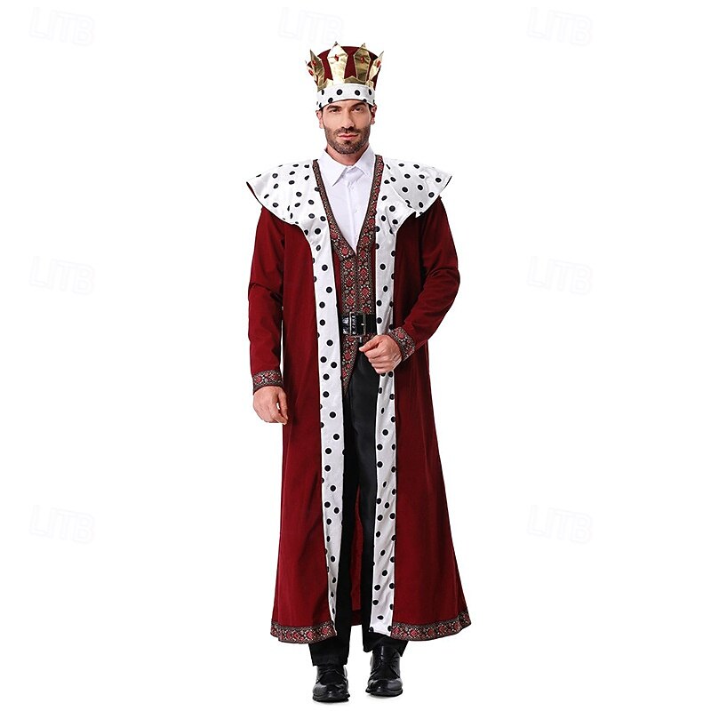 King Cosplay Halloween Masquerade Carnival Costume Cosplay Adults' Men's Carnival Halloween Easy Halloween Costumes Dress Up4