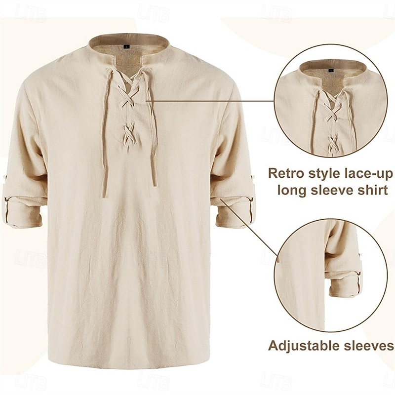 Couples Retro Vintage Medieval Renaissance Outfits Halloween Group Couples Costumes Ankle Length Viking Valhalla Men's Women's for Halloween LARP Ren Faire4