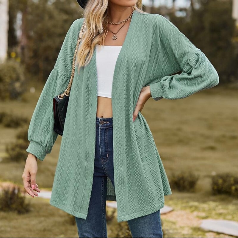 Women's Dailywear Patchwork Solid Color Windproof Fashion Loose Fit Outerwear Long Sleeve Spring Brown S4