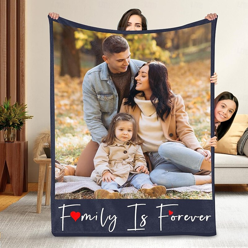 Customized Blanket Personalized Gifts Family IS Forever The Ultimate Comfort Blanket for Cherished Moments
