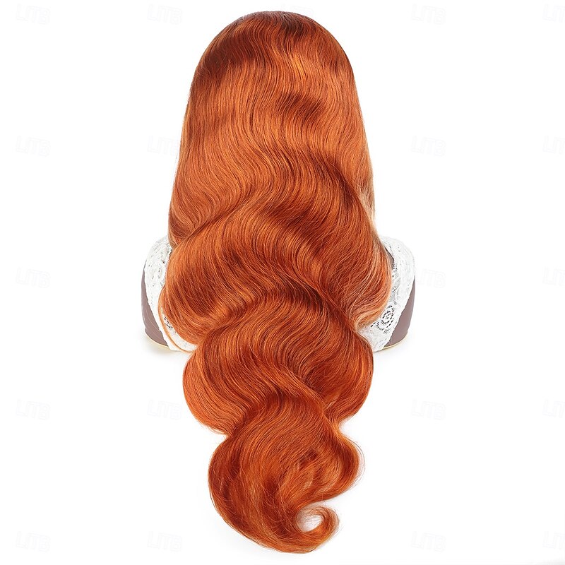 Remy Human hair Wig Ginger Highlights 613#13*4 Lace Wig Body Wave Lace Wig 150% Density For Black Women2