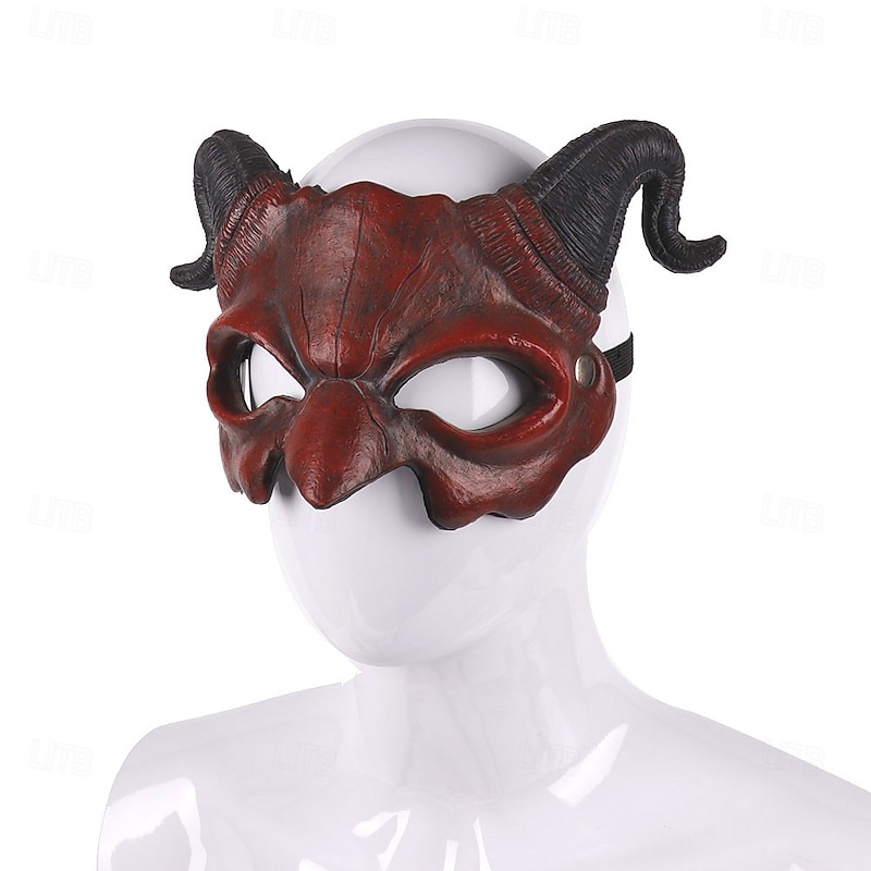 Halloween Devil Mask Halloween Props Adults' Men's Women's Unisex Horror Scary Costume Halloween Carnival Easy Carnival Costume for Walpurgis Night2