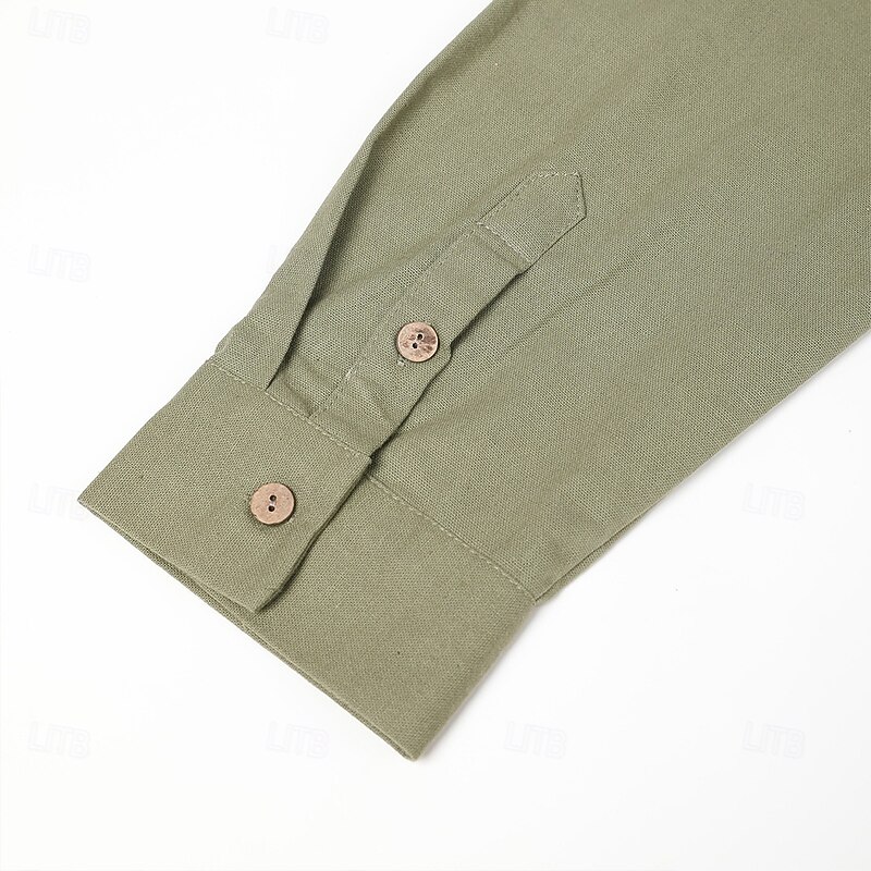 Men's Shirt Linen Shirt Summer Shirt Beach Wear Plain Vacation Curise White Blue Brown Green Long Sleeve Hooded Spring & Summer Clothing Apparel 9