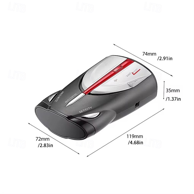 Car Radar Detector Driving Aids Car Speed Detector Voice Fast Speed Vehicle Speed Alarm 360 Degree Detection4